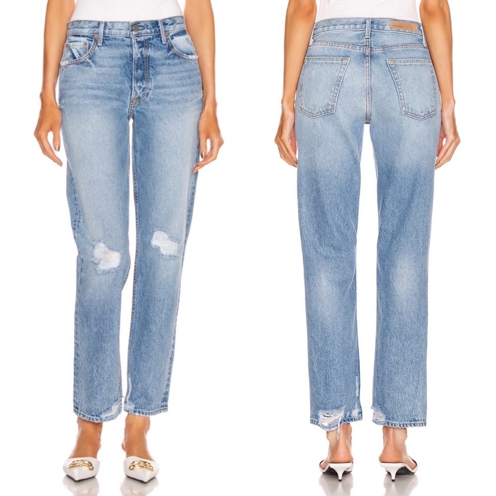✨NWT✨ GRLFRND Helena Distressed Straight Leg Jean in Good Life